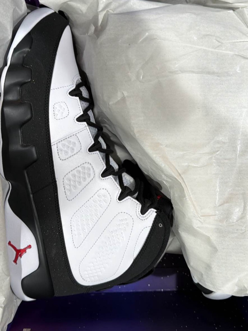 Jordan Black White with Red Jumpman Retro High-Top